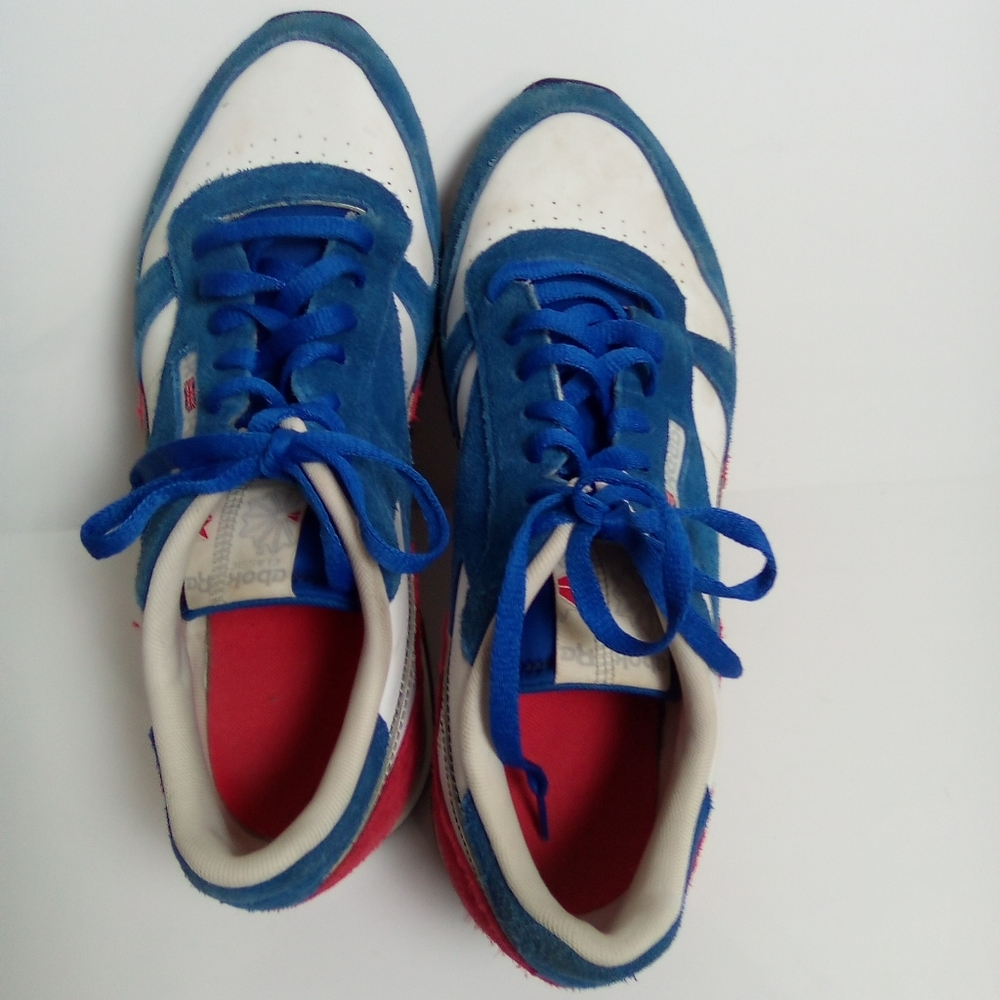 REEBOK Blue and White Sneakers with Red Accents SIZE 13 - Picture 5 of 10
